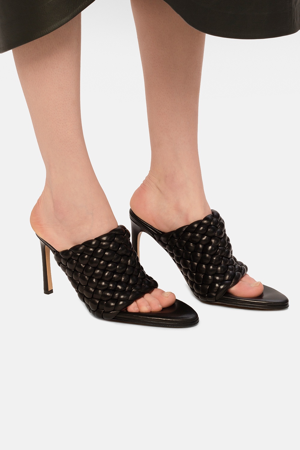 Black Bv Curve heeled mules Bottega Veneta Vitkac GB